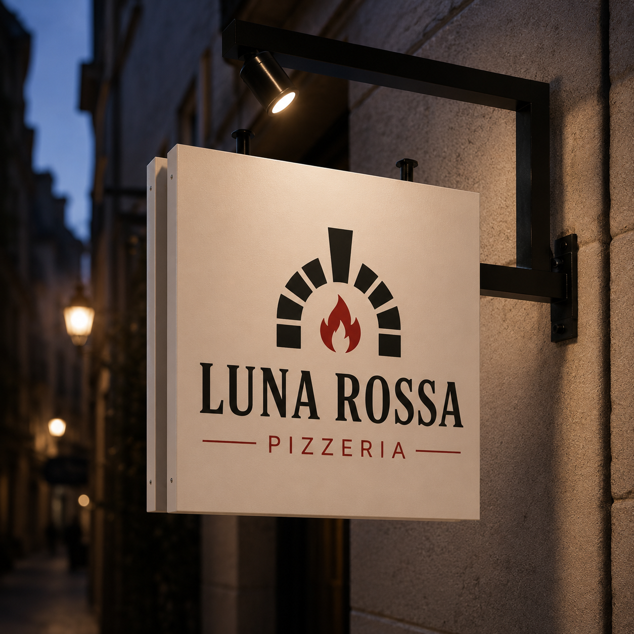 Insegna non luminosa in alluminio pressopiegato (bifacciale)