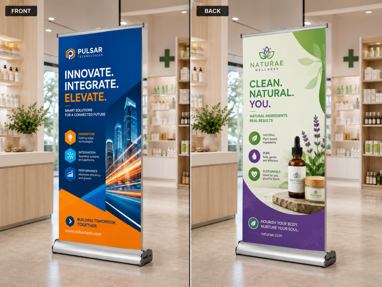 Roll-up Economico bifacciale