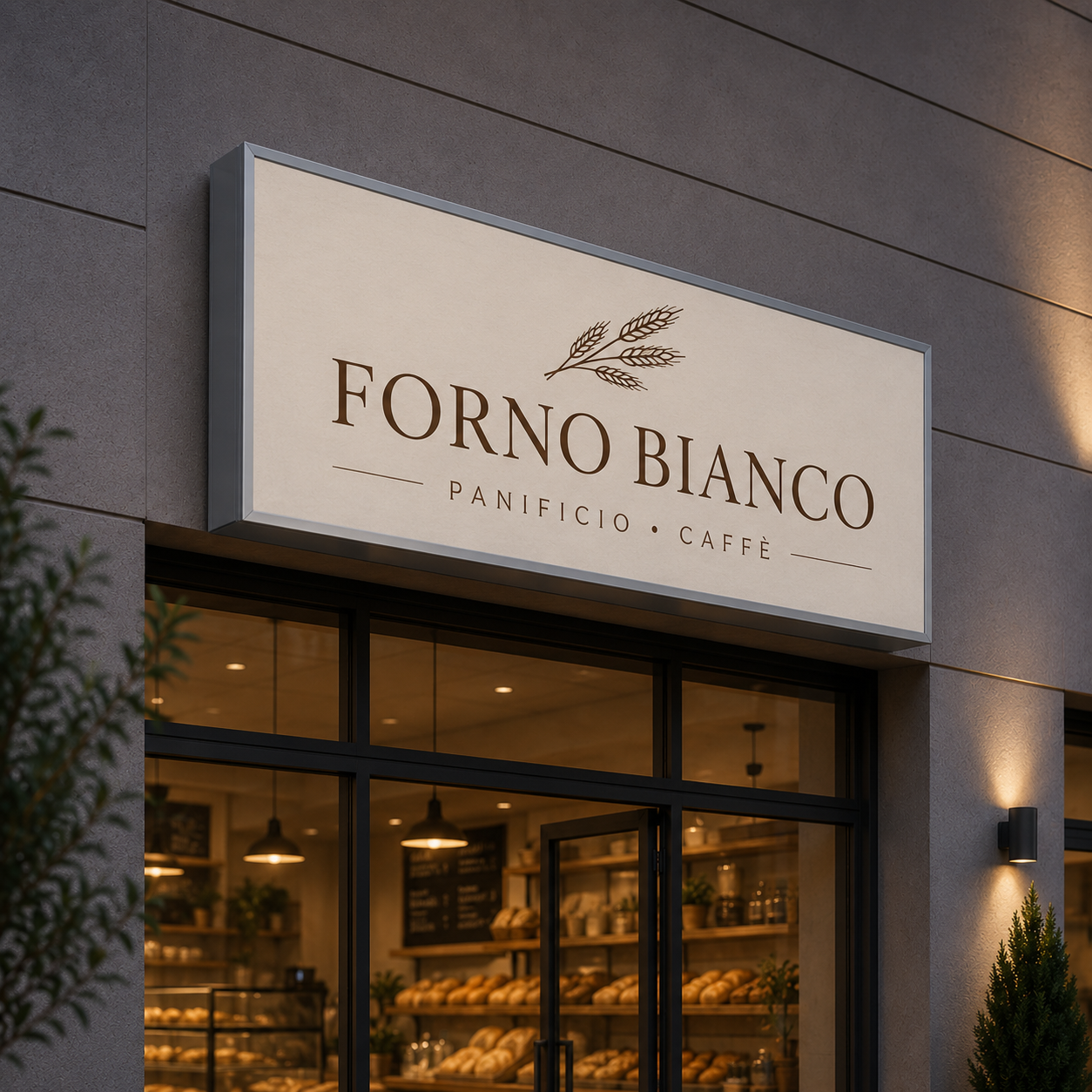 Insegna non luminosa con pannello rigido (Dibond)